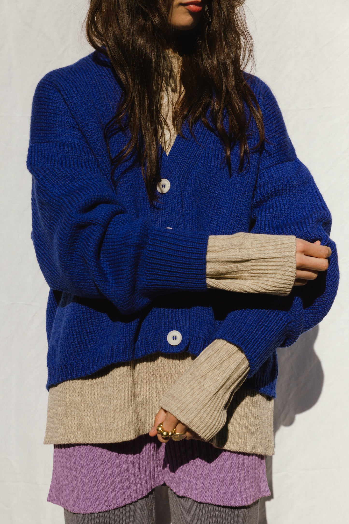 ROSALIA cardigan / highland wool / sapphire