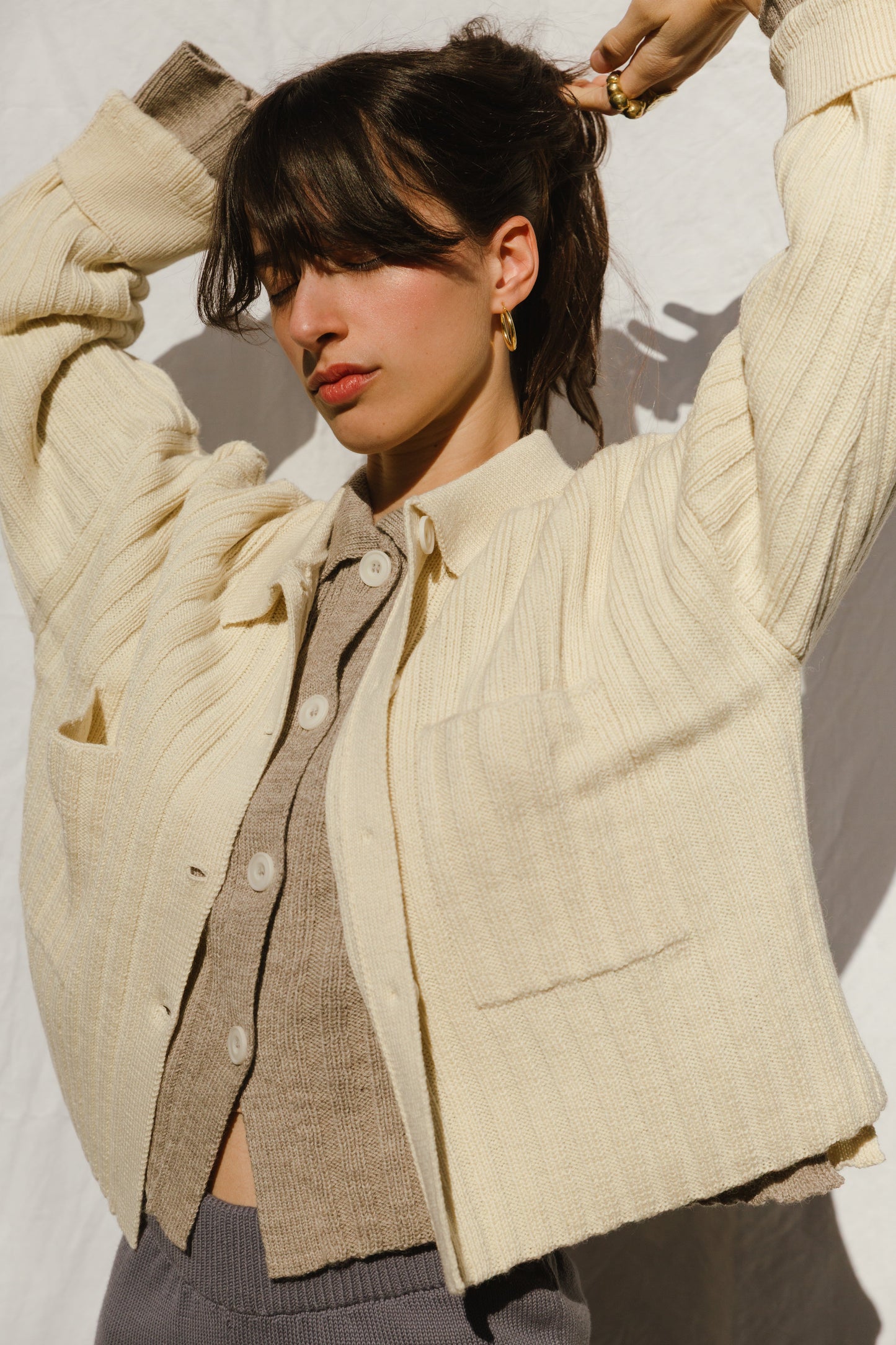 MINI NENNA shirt / highland wool / milk