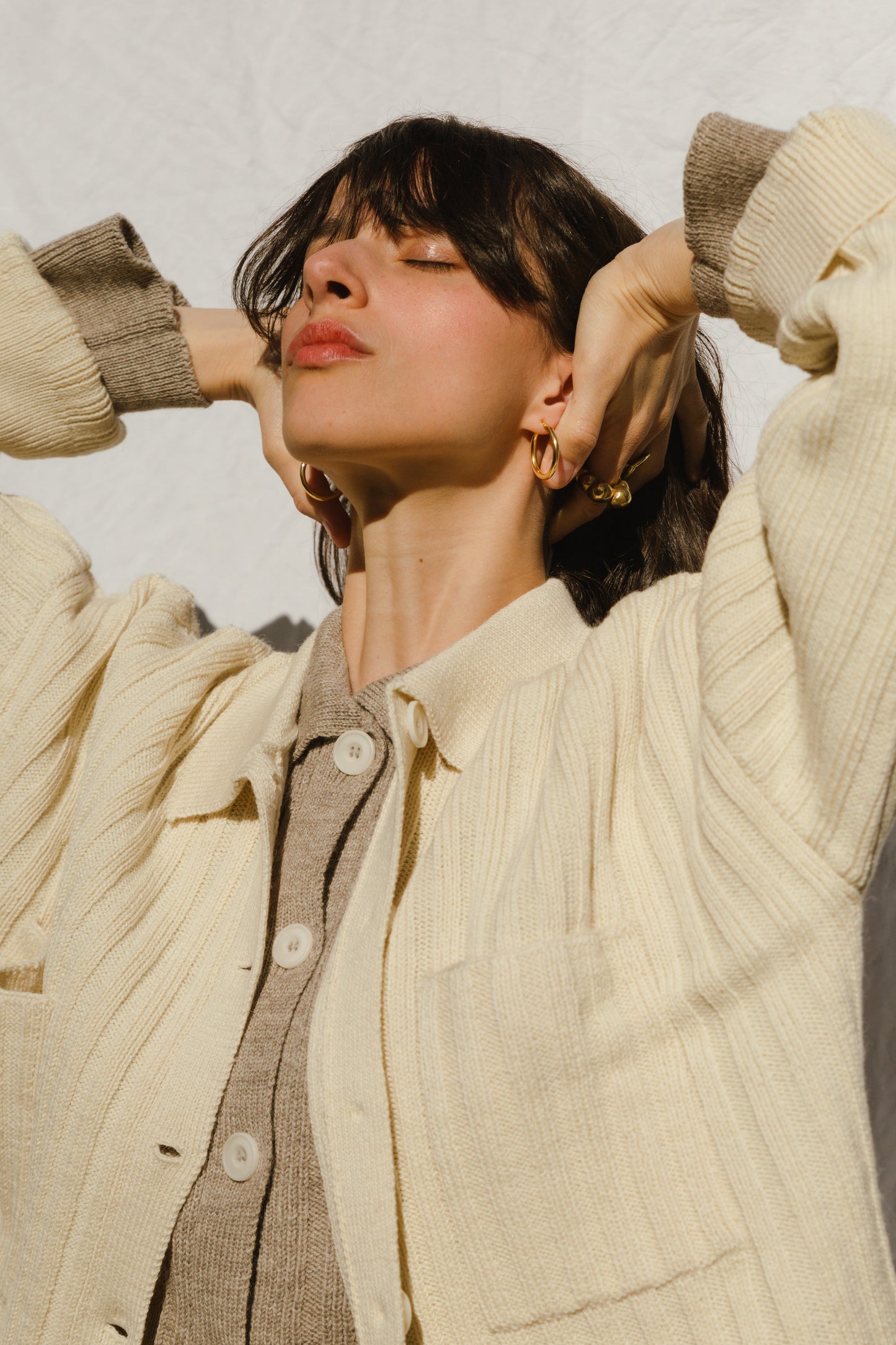 MINI NENNA shirt / highland wool / milk