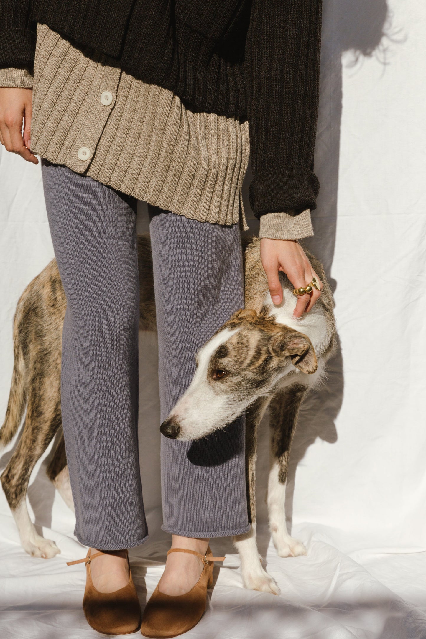 MINI NENNA shirt / highland wool / charcoal