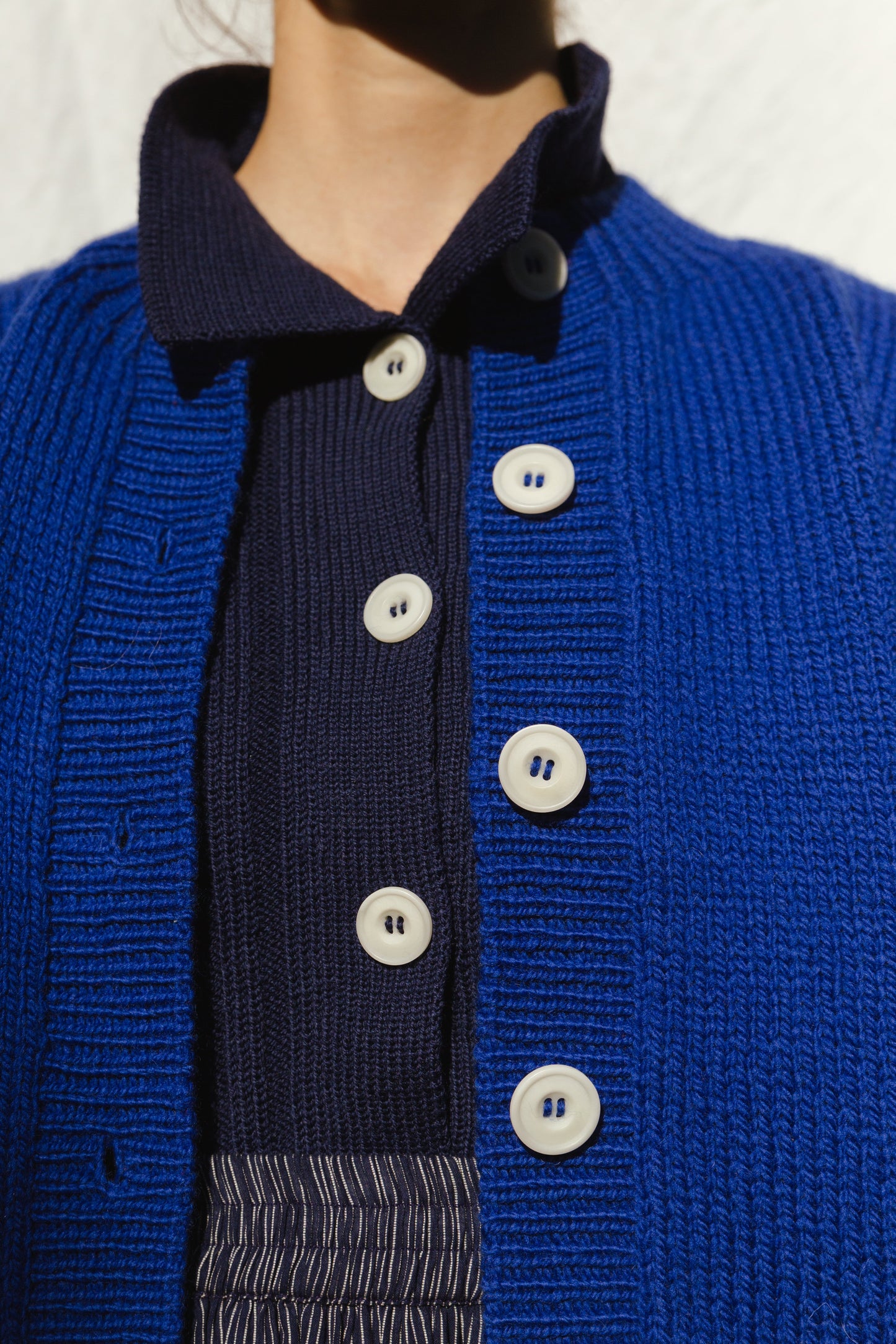 MINI NENNA shirt / highland wool / indigo