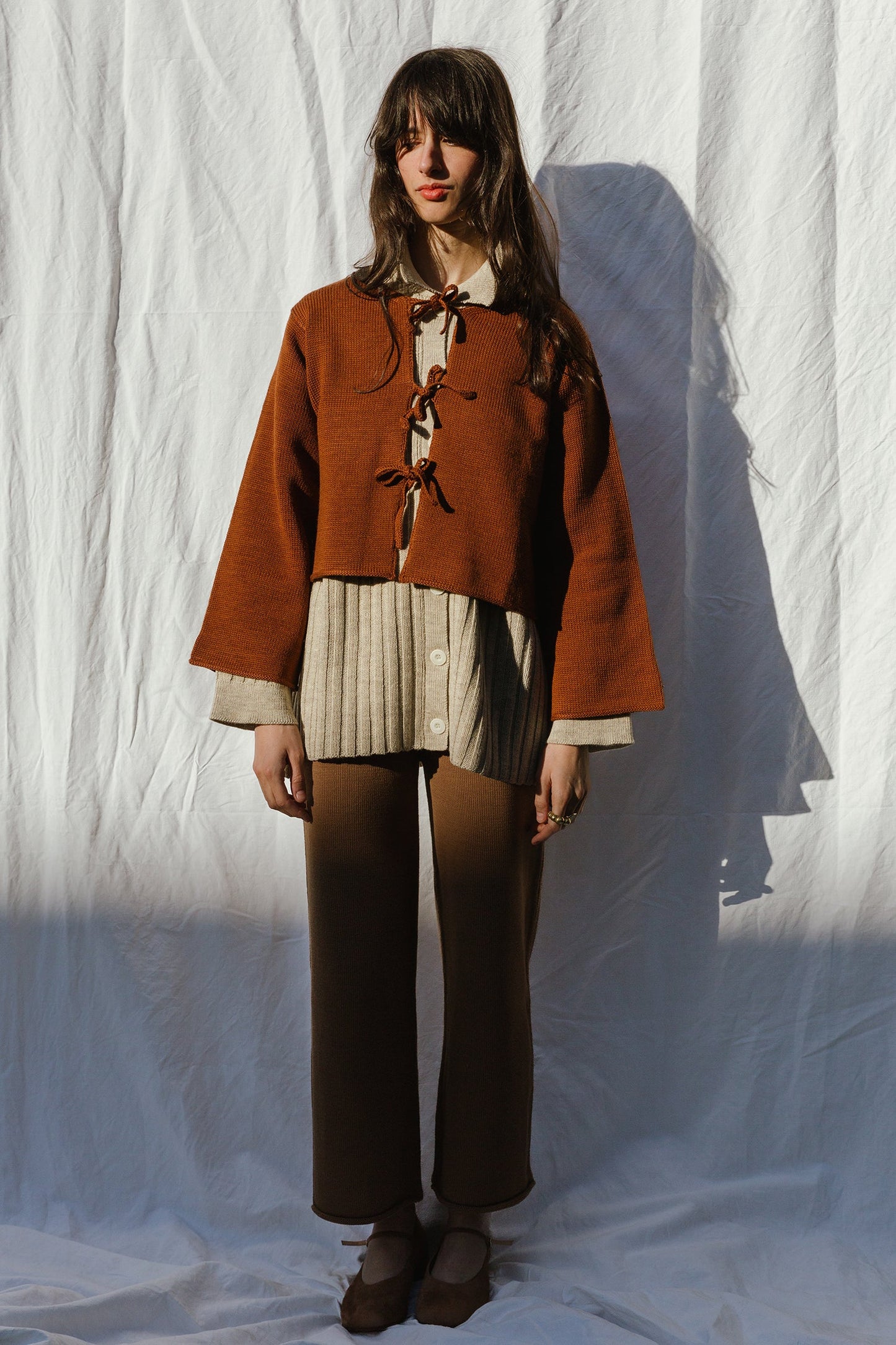 REINA cardigan / highland wool / sandalwood