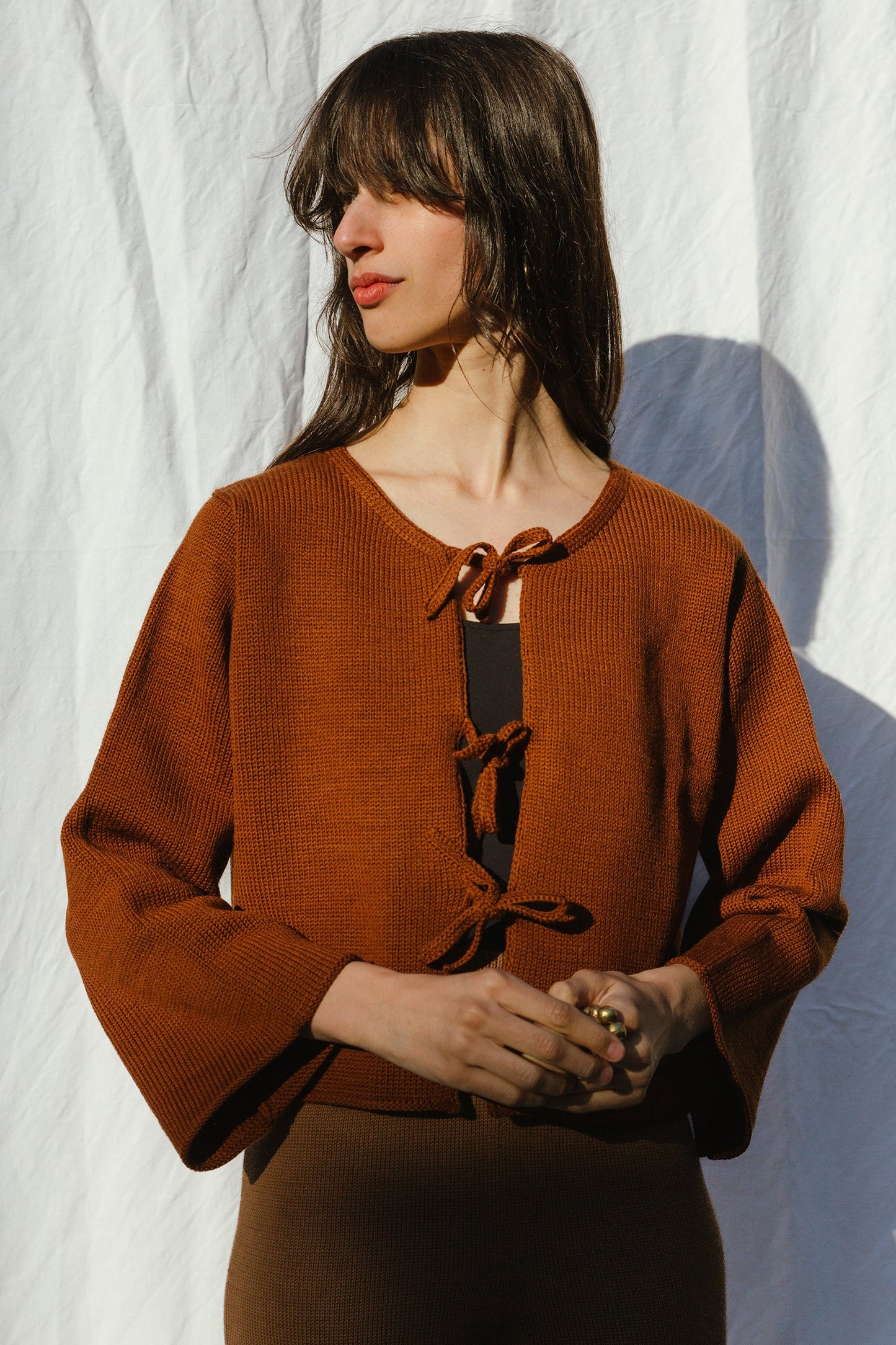 REINA cardigan / highland wool / sandalwood