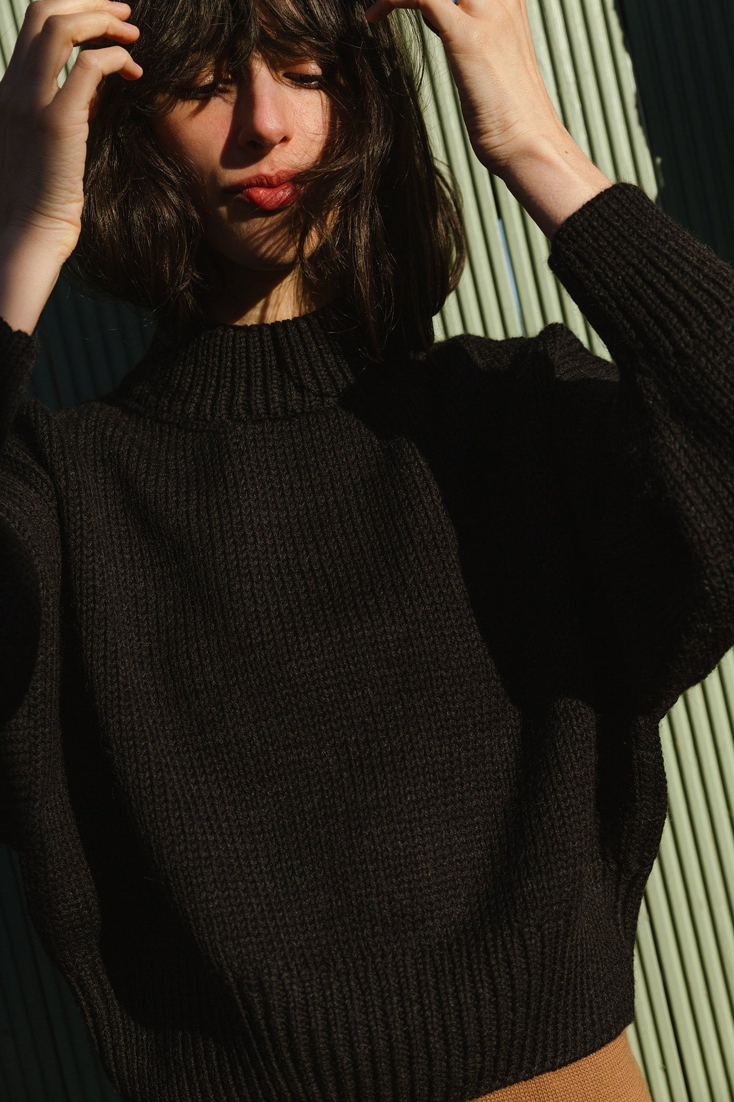 ROSINA mini jumper / highland wool & alpaca / charcoal