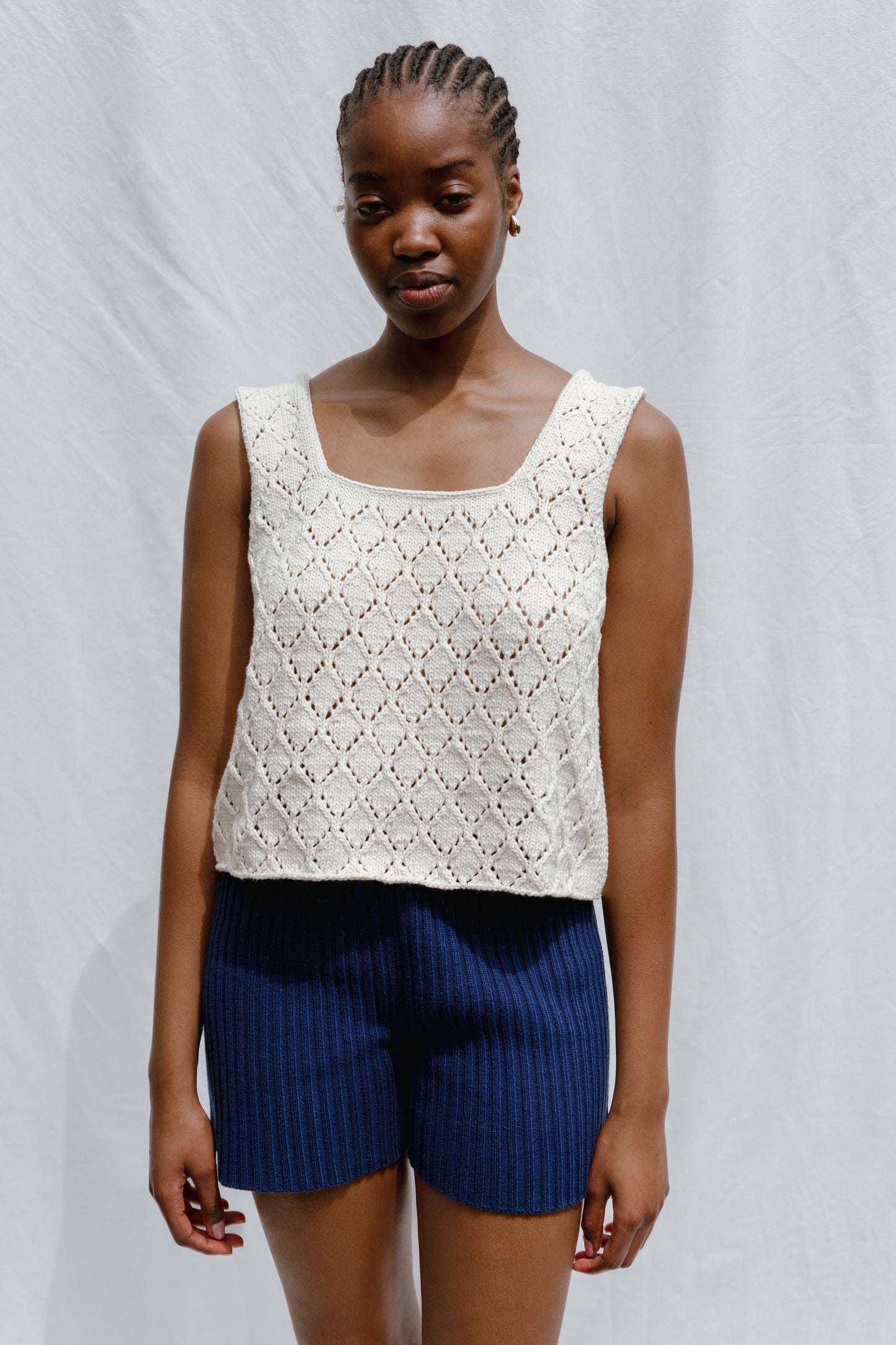 LINA vest / organic cotton / milk