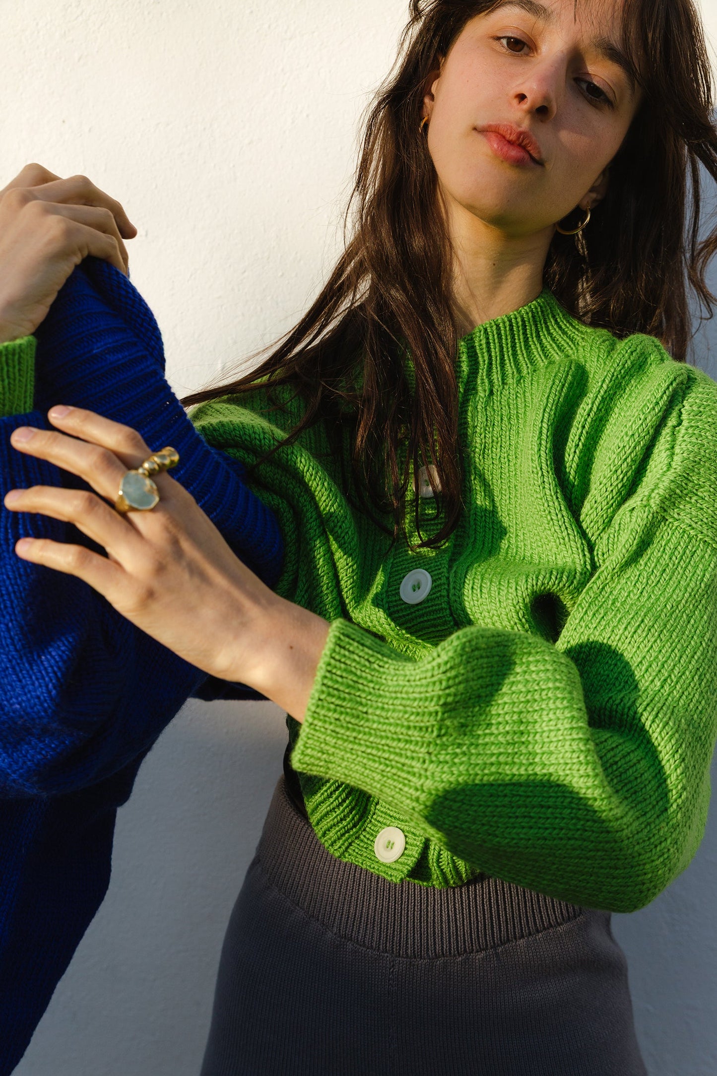 CARMEN cardigan / highland wool / lemongrass