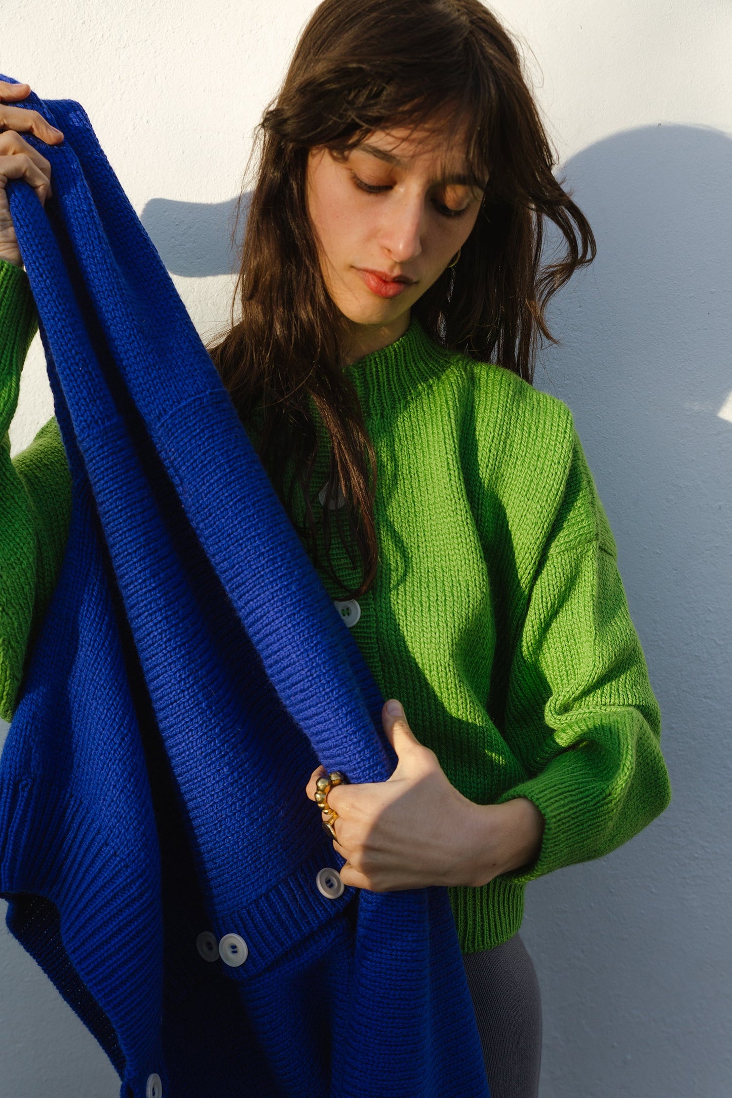 CARMEN cardigan / highland wool / lemongrass