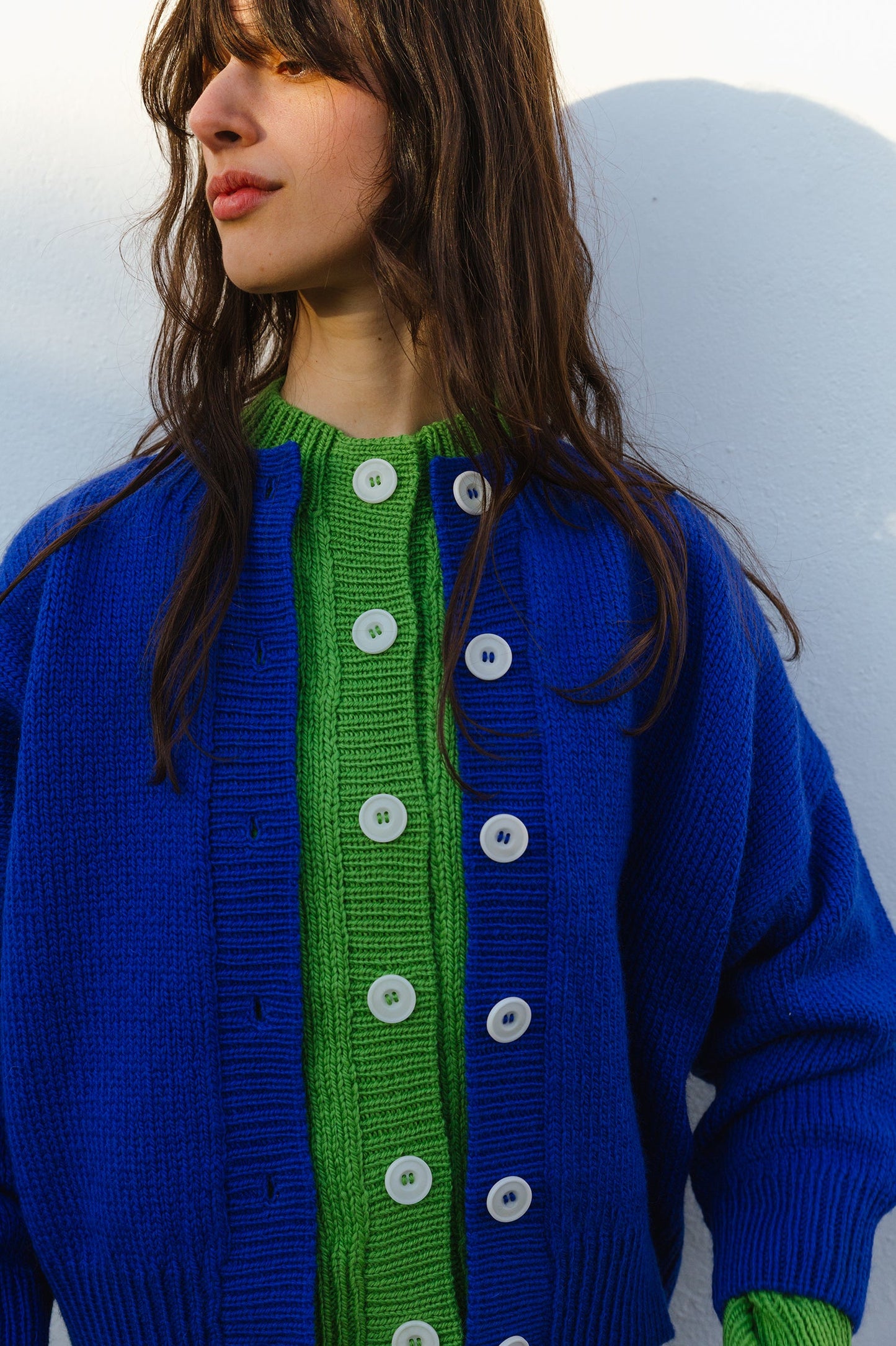 CARMEN cardigan / highland wool / lemongrass