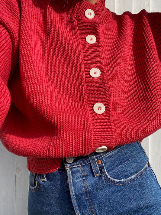CARMEN cardigan / organic cotton / sweet paprika