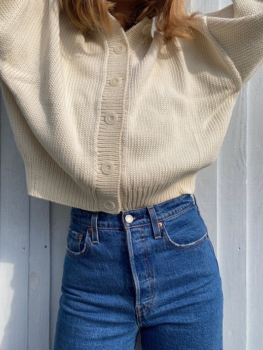 CARMEN cardigan / organic cotton / milk