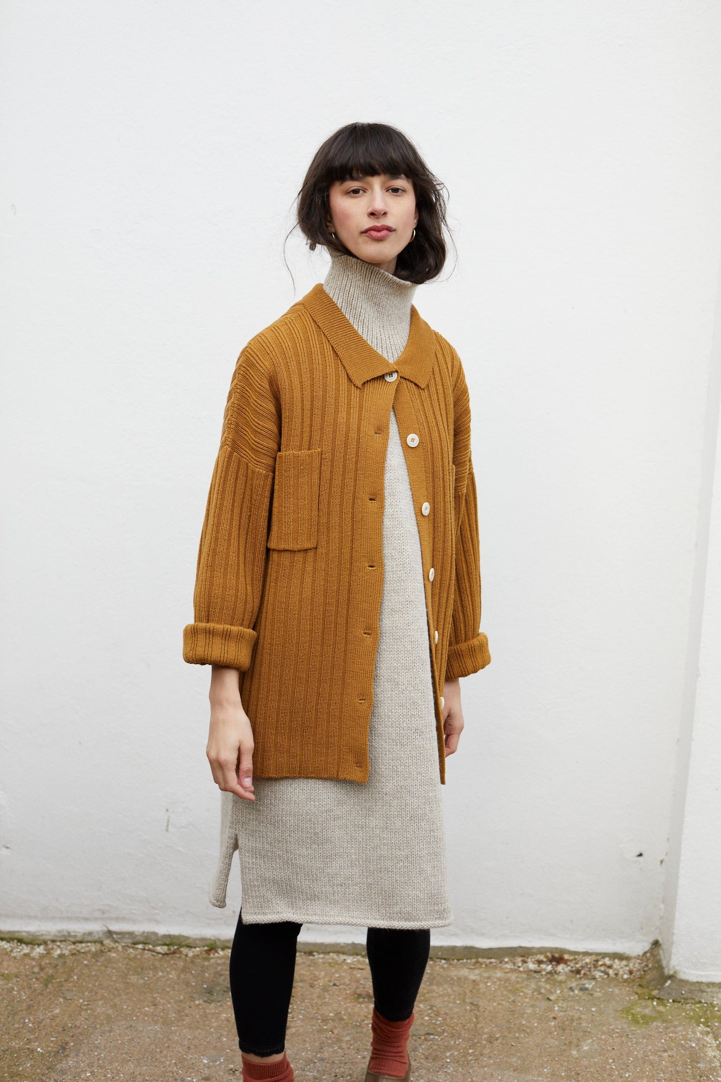 NENNA shirt / highland wool / dulce de leche