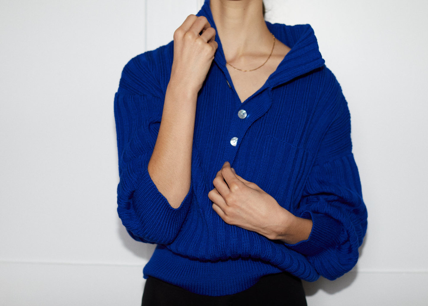 LENNY rib jumper / highland wool / sapphire