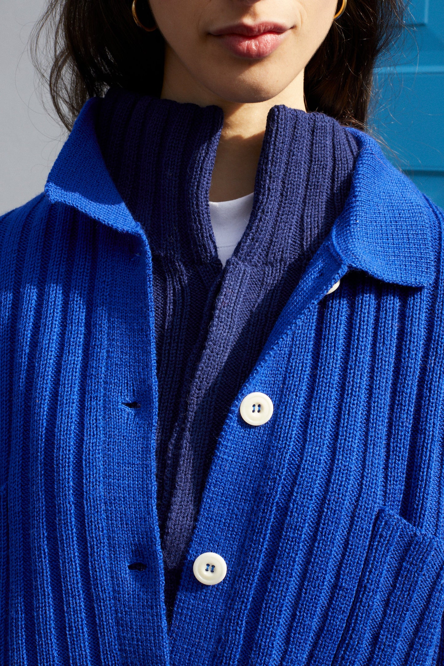 NENNA shirt / highland wool / sapphire