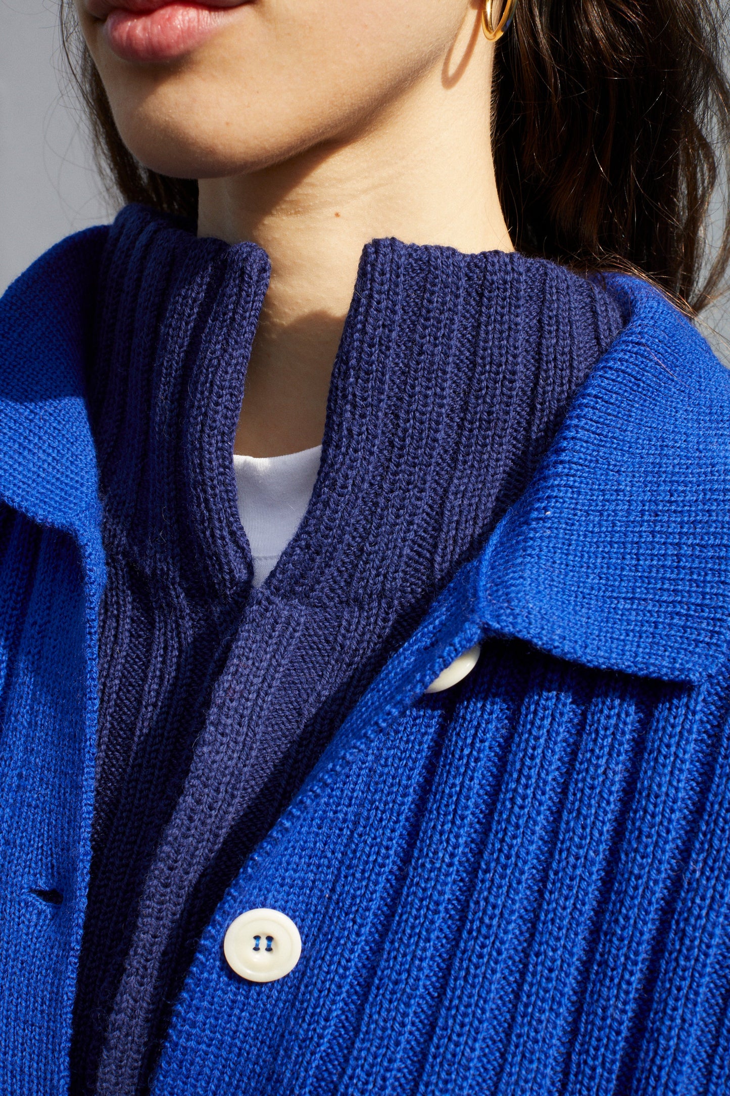 NENNA shirt / highland wool / sapphire