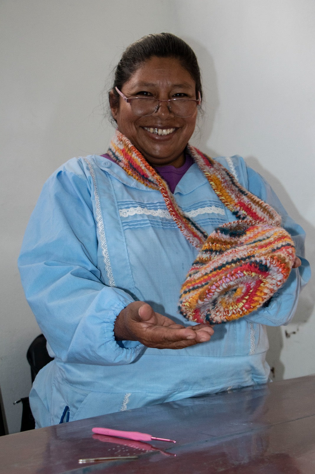 CONFETTI no waste pouch / organic cotton milk & mixed yarns